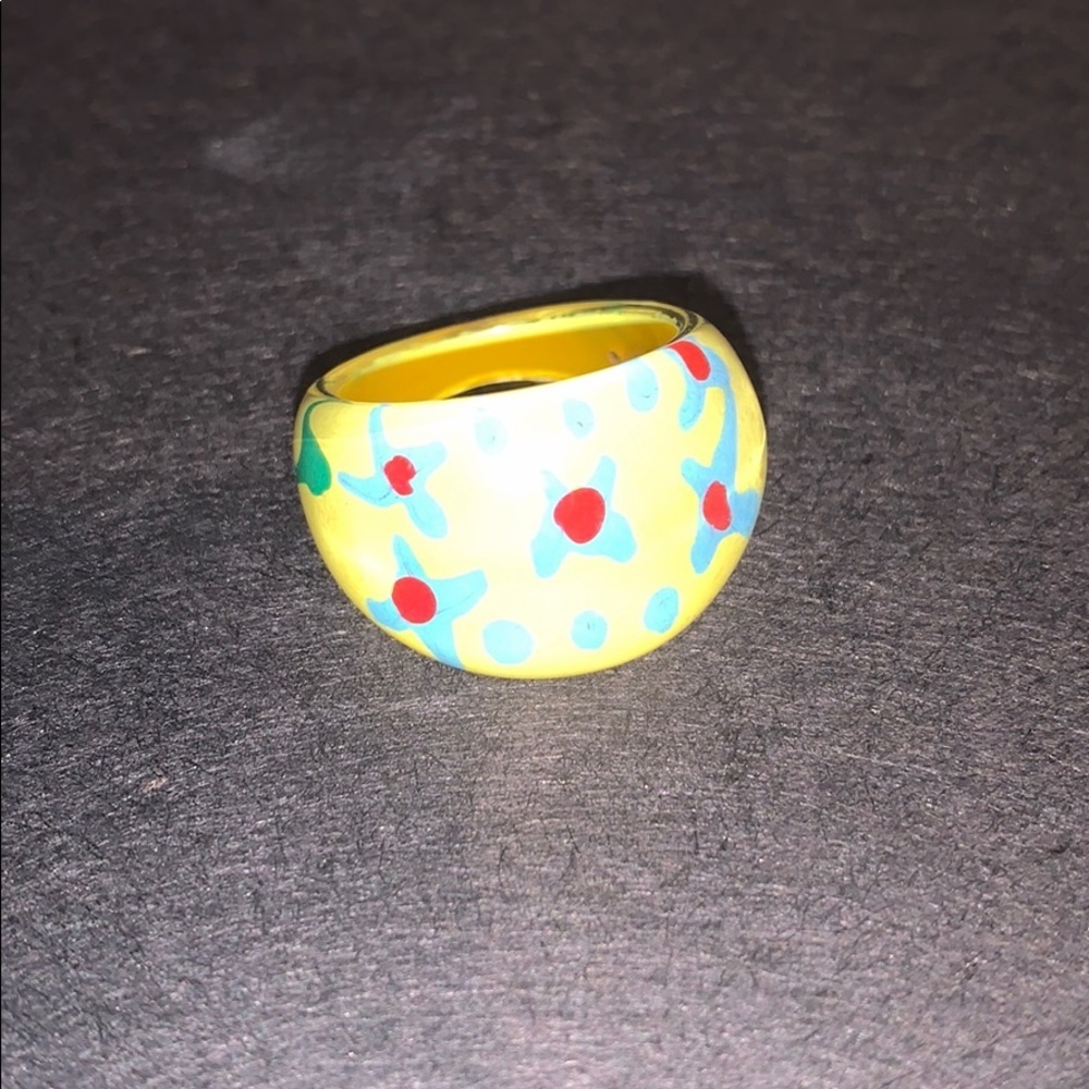 GLASS RINGS — set of 4 - Picture 3 of 5